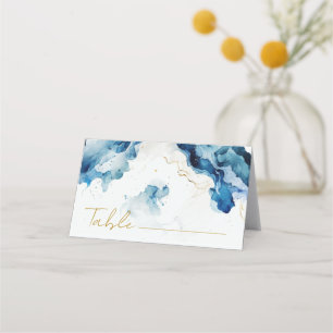 Tarjeta De Asiento Mesa de Gala AZURE Marble Dreams