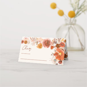 Tarjeta De Asiento Mesa del Boda del asiento de la caída floral de la