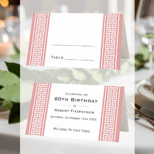 Tarjeta De Asiento Mesa plegada de Personalizado rosa de la fiesta de