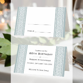 Tarjeta De Asiento Mesa plegada del Personalizado gris de la fiesta d