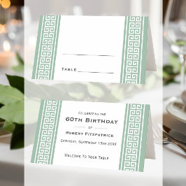 Tarjeta De Asiento Mesa plegada del Personalizado verde de la fiesta 