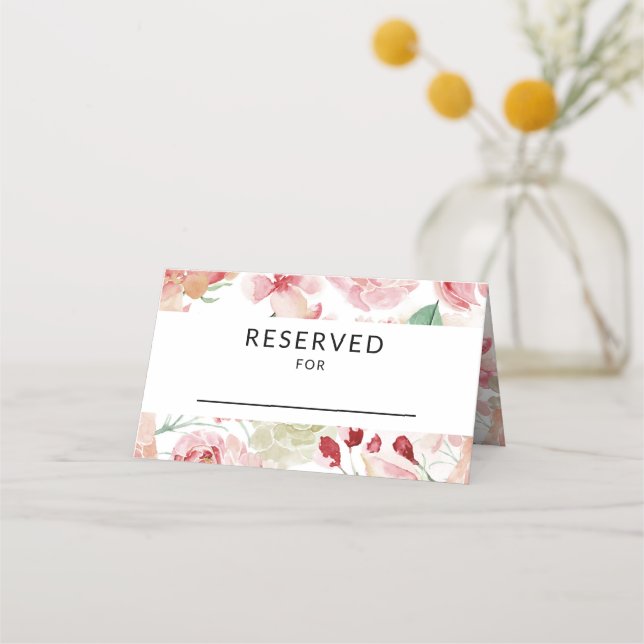 Tarjeta De Asiento Mesa reservada para la recepción de la boda de col (Anverso)
