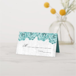 Tarjeta De Asiento Mesa Rústica De Bodas Elegante Floral