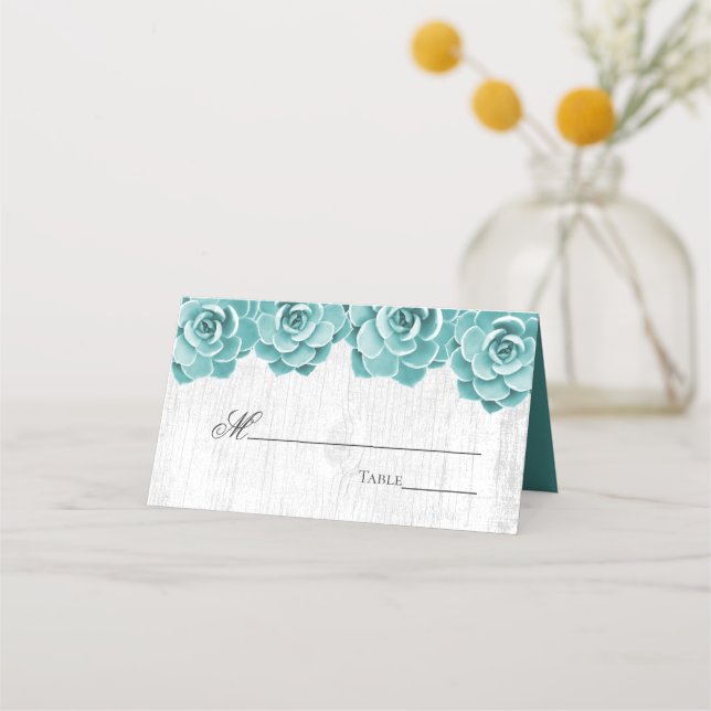 Tarjeta De Asiento Mesa Rústica De Bodas Elegante Floral (Anverso)