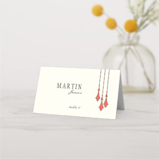 Tarjeta De Asiento Midnight Autumn Folded Place Card