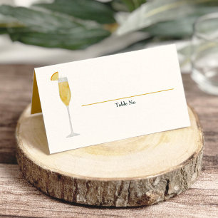 Tarjeta De Asiento Mimosa Brunch y Bubbly Shower número de mesa