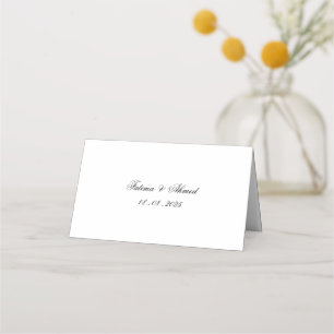 Tarjeta De Asiento Mínima tabla de Bodas musulmanes con escritura bla