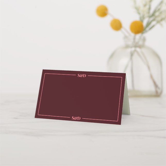 Tarjeta De Asiento Minimal Modern Editable Wedding (Anverso)
