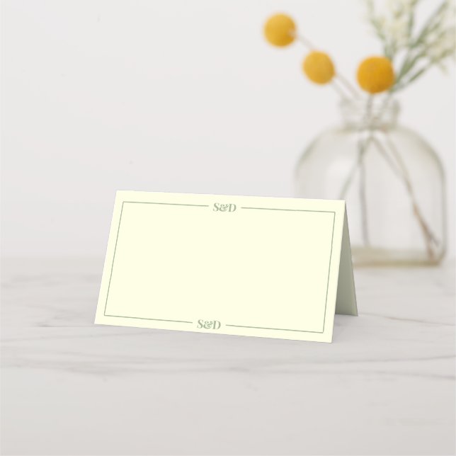 Tarjeta De Asiento Minimal Modern Editable Wedding (Anverso)