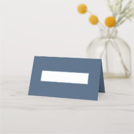 Tarjeta De Asiento Minimal Wedding slate blue modern blank place card