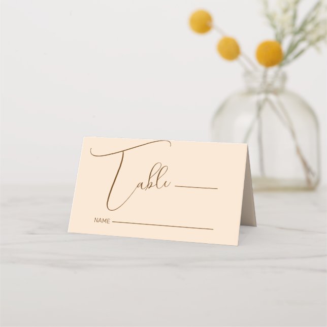 Tarjeta De Asiento Minimalismo de fondo de Rubor (Anverso)