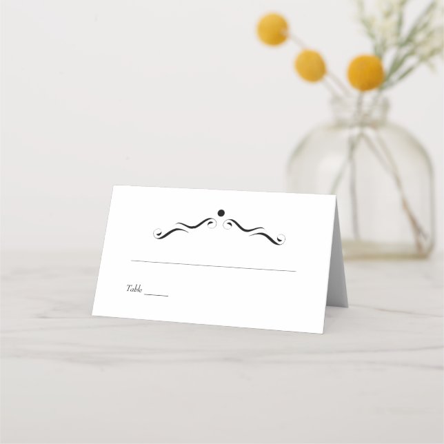 Tarjeta De Asiento Minimalista Blanco (Anverso)