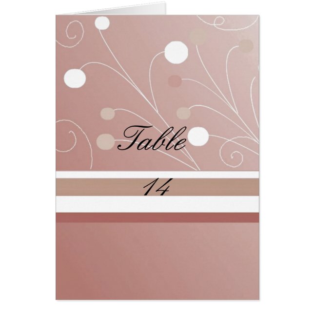 Tarjeta de asiento Mocha Table (Frente)