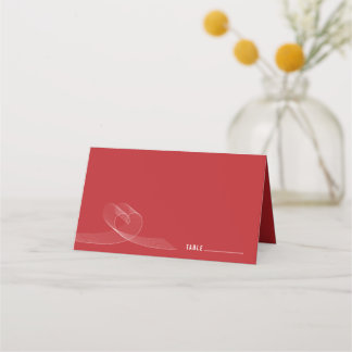 Tarjeta De Asiento Mod Loopy Heart Abstract Love Lines Wedding Party