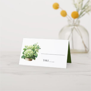 Tarjeta De Asiento Moda Geen Hydrangea Butterfly Boda
