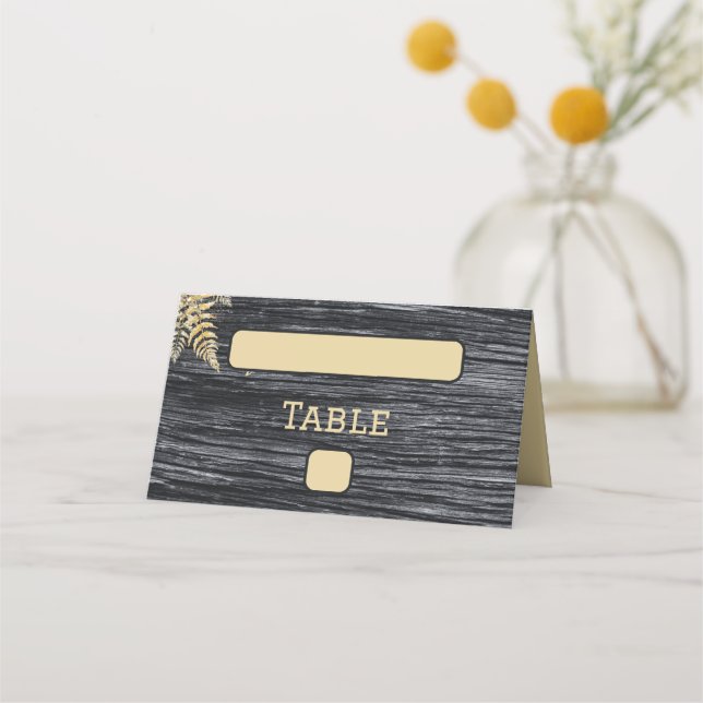 Tarjeta De Asiento Moda Moderna Boda Rústica Cena (Anverso)