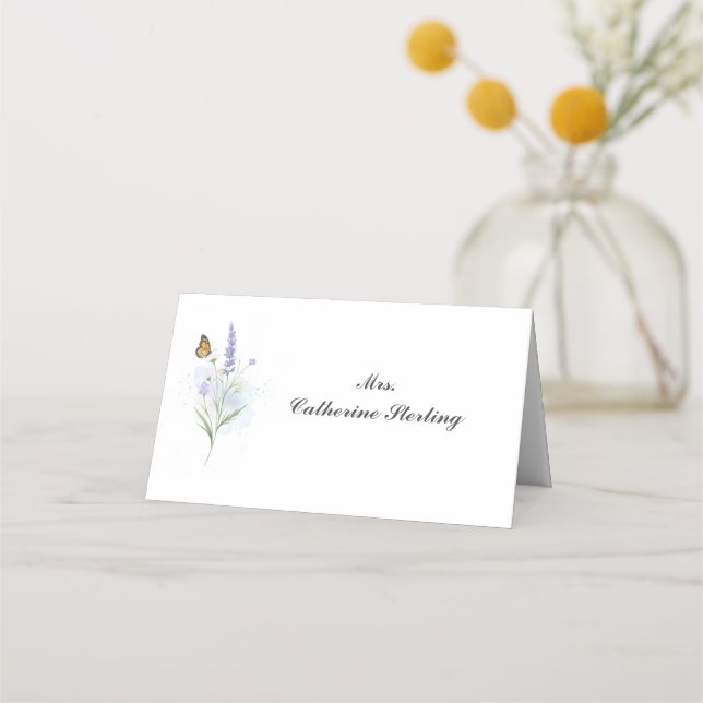 Tarjeta De Asiento Modern Luxury Escort Card  (Anverso)