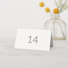 Tarjeta De Asiento Modern Minimal Intimate Wedding Table Number