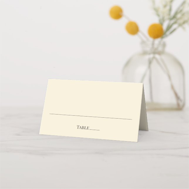 Tarjeta De Asiento Modern Minimal Wedding Place Cards (Anverso)
