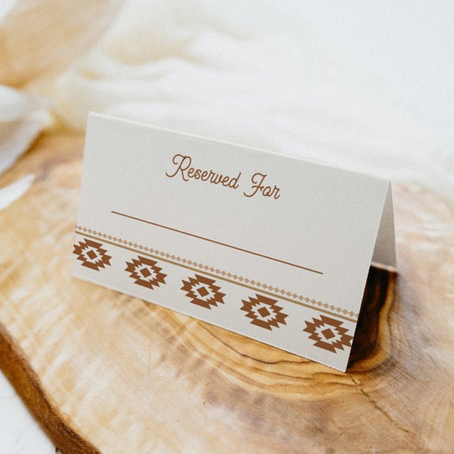 Tarjeta De Asiento Modern Western Wedding Place Card  (Subido por el creador)