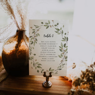 Tarjeta de asiento moderna de mesa de vegetación o