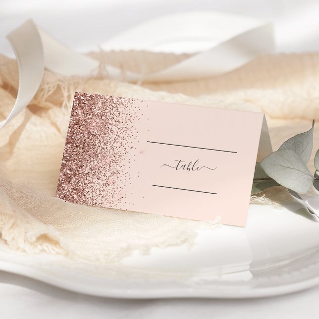 Tarjeta De Asiento Moderno Boda perimetral de Purpurina rosa rosado G (Subido por el creador)