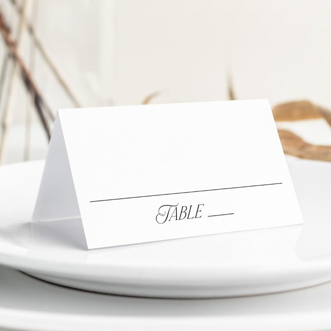 Tarjeta De Asiento Moderno y elegante Boda de tipografía negra (Subido por el creador)