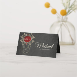 Tarjeta De Asiento Momentos dorados de amor.