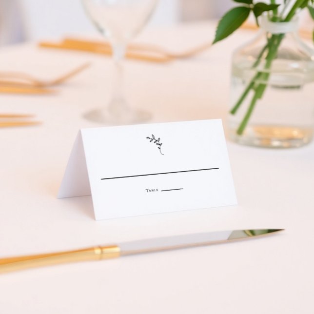 Tarjeta De Asiento Monograma Boda mínimo Elegante (Subido por el creador)