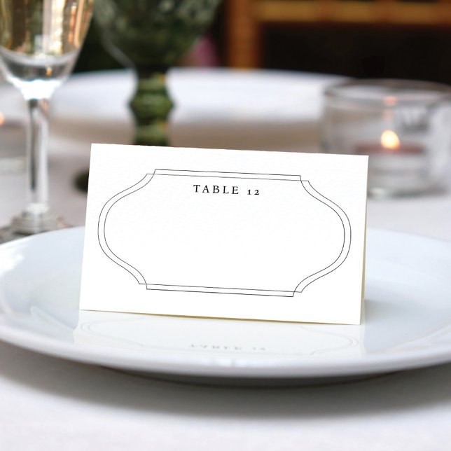 Tarjeta De Asiento Monograma mínimo de tabla de cuadro y Boda (Subido por el creador)