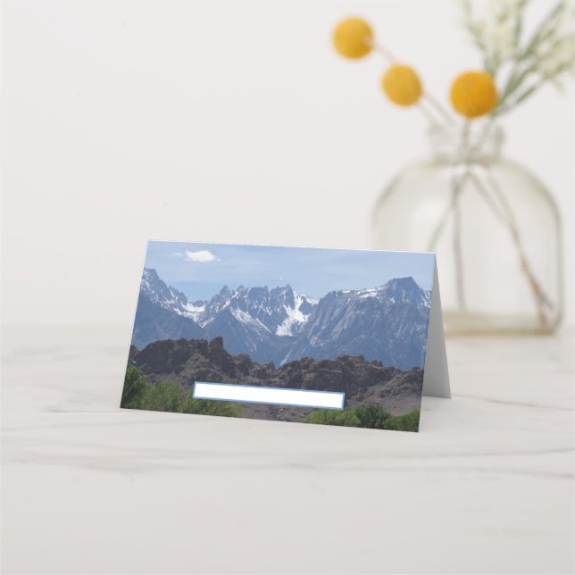 Tarjeta De Asiento Montañas de nieve de Lone Pine (Anverso)