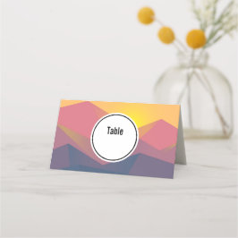Tarjeta De Asiento Montañas rusticas geométricas Minimalistas