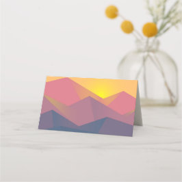 Tarjeta De Asiento Montañas rusticas geométricas Minimalistas