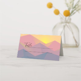 Tarjeta De Asiento Montañas rusticas geométricas Minimalistas