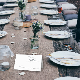 Tarjeta De Asiento Montañas Rústicas Sencillas Boda de Bosques de Pin
