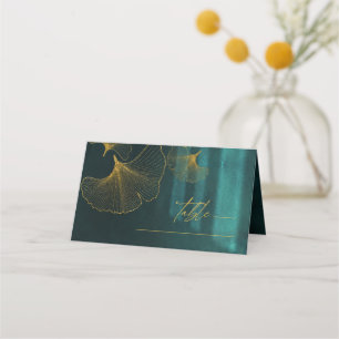 Tarjeta De Asiento Moonlight Romance Boda Emerald Green ID881