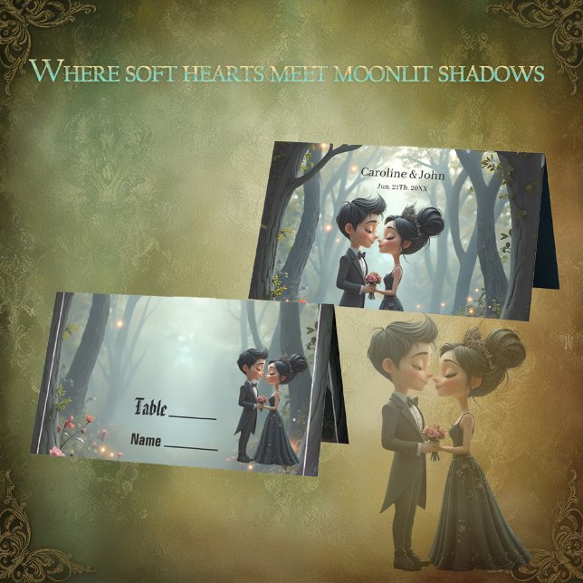 Tarjeta De Asiento Moonlit Aisle of Eternal Vows –Gothic Wedding Gate (Subido por el creador)