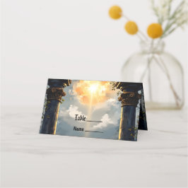 Tarjeta De Asiento Moonlit Aisle of Eternal Vows –Gothic Wedding Gate