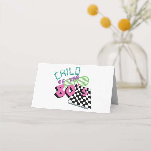 Tarjeta De Asiento Motif retro de los años 80 (Anverso)