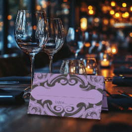 Tarjeta De Asiento Murciélago victoriano hasta la muerte Boda negro y