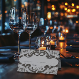 Tarjeta De Asiento Murciélago victoriano hasta la muerte Boda negro y