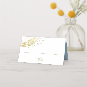 Tarjeta de asiento Musical Bat Mitzvah Blue and Go