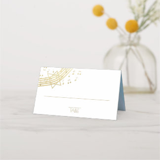 Tarjeta de asiento Musical Bat Mitzvah Blue and Go