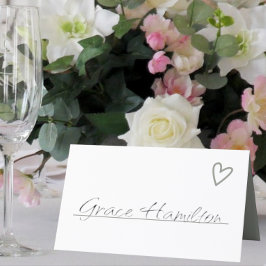 Tarjeta De Asiento Nada Fancy Just Love Minimalista Boda