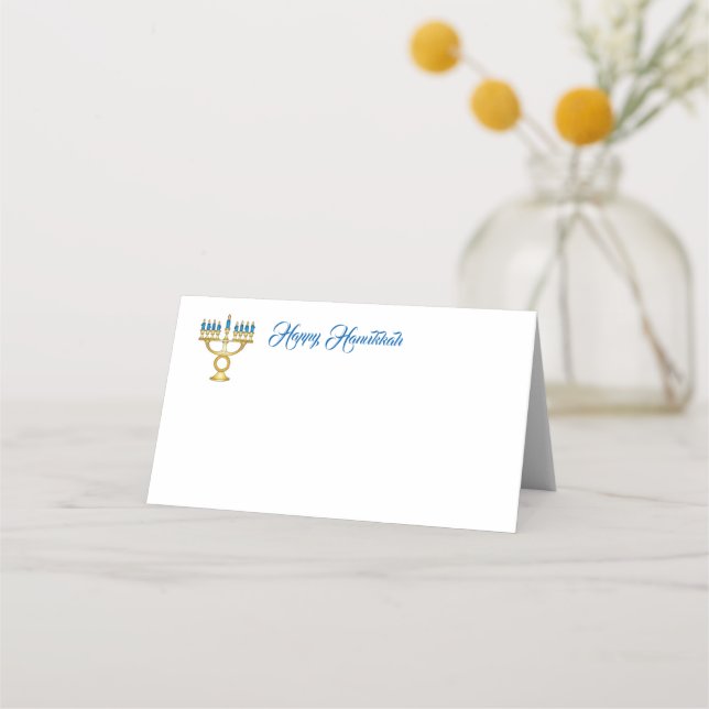 Tarjeta De Asiento Name Place Card-Hanukkah (Anverso)