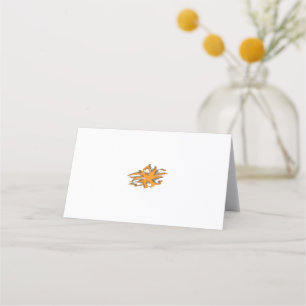 Tarjeta De Asiento Naranja amarillento, decorativo amarillo anaranjad