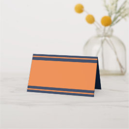 Tarjeta De Asiento Naranja Navy Blue Strin Birthday Party Place Car