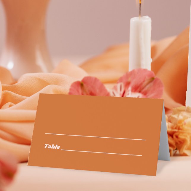 Tarjeta De Asiento Naranja Tropical Disco Boda (Subido por el creador)