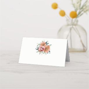Tarjeta De Asiento Naranjas Floral Rosas Boda de orquídeas rojas