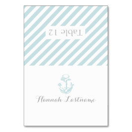 Tarjeta de asiento náutica gris de anclaje